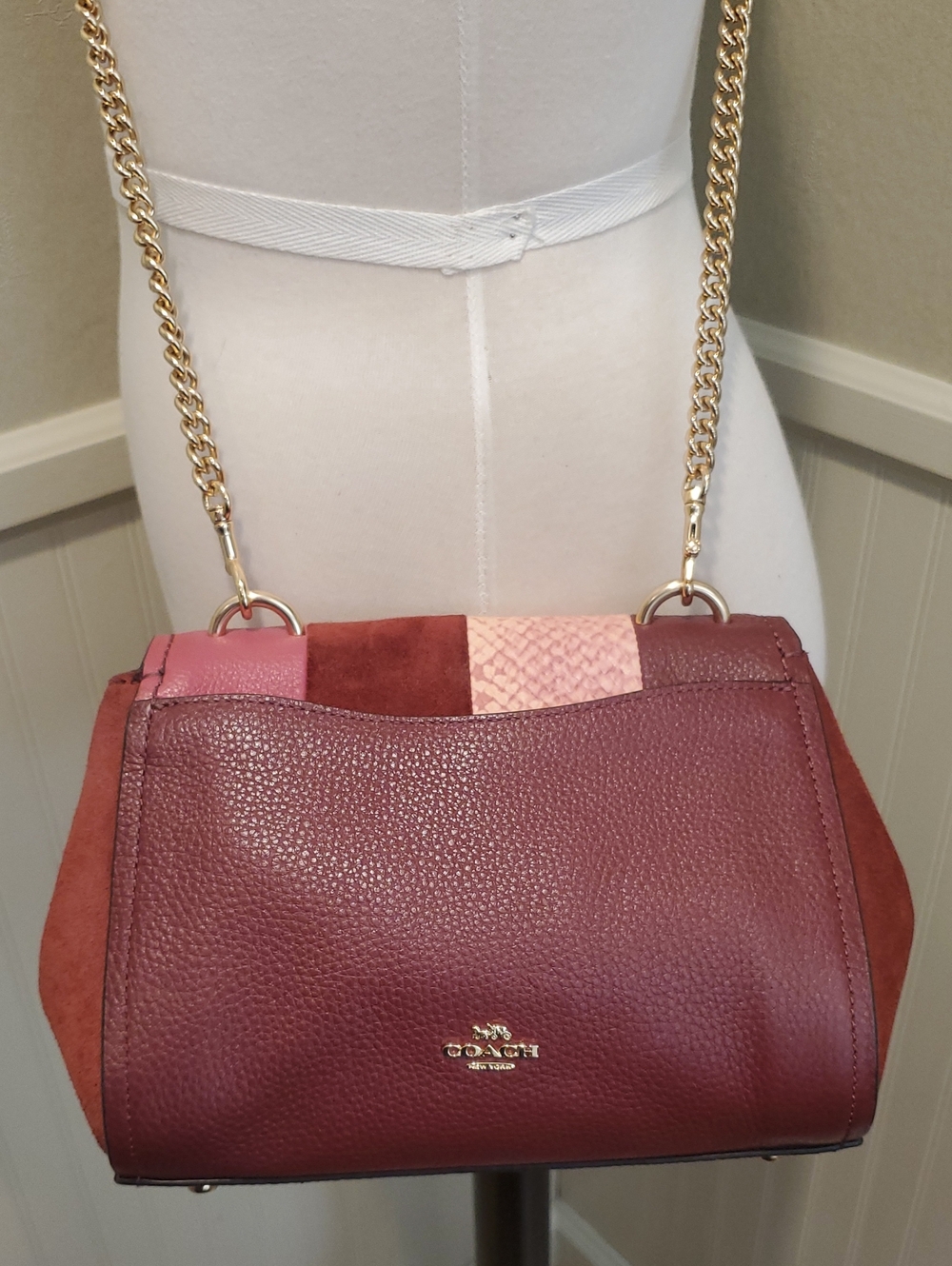 Like NEW Coach Striped Faye Crossbody Bag - Picture 6 of 15